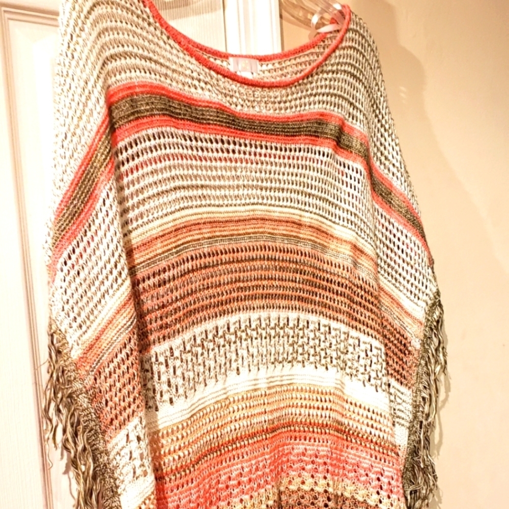 Staylish OPEN STITCH Pullover Poncho - Picture 3 of 7